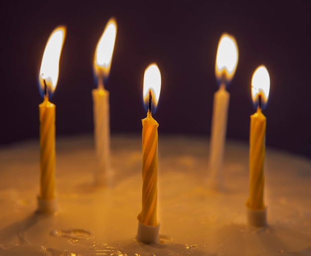 Homemade sweet cake for anniversary close-up