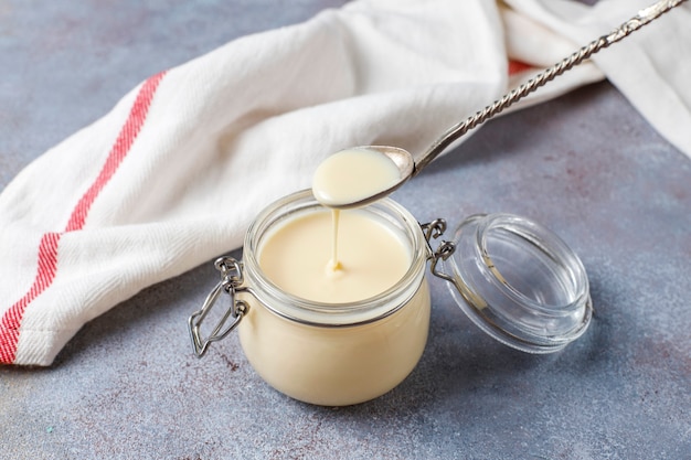 Free photo homemade sweet condensed milk