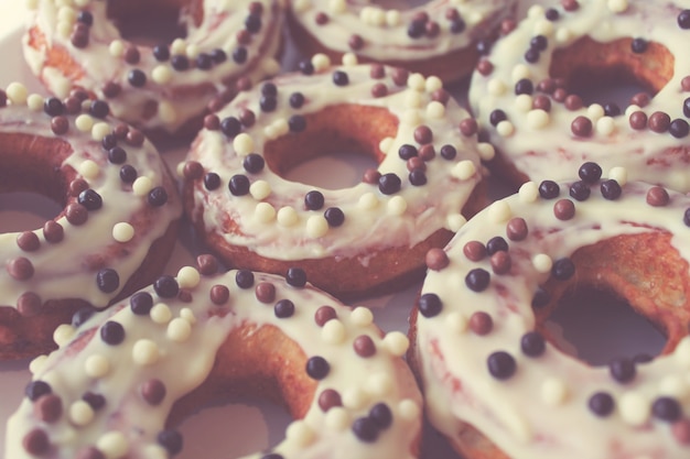 Free photo homemade sweet donuts