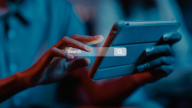 Free Photo homepage concept with search bar