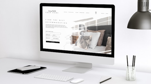 homepage seen on laptop screen