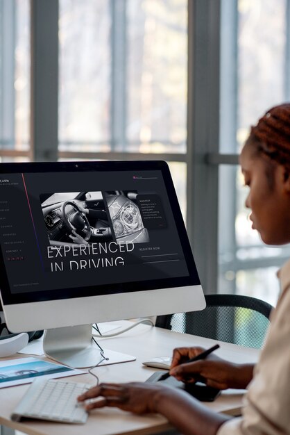 Homepage seen on laptop screen