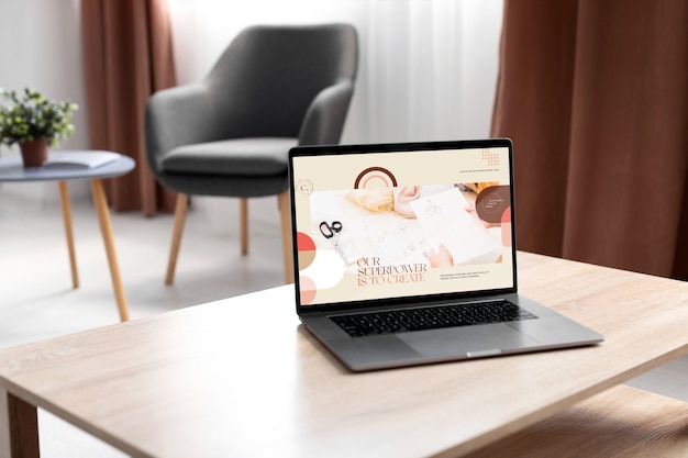 homepage seen on laptop screen