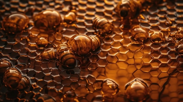 Free photo honey background ai generated image