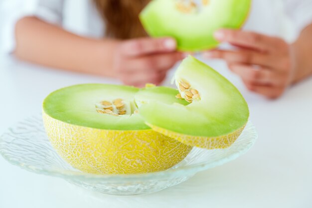 Honeydew melon.