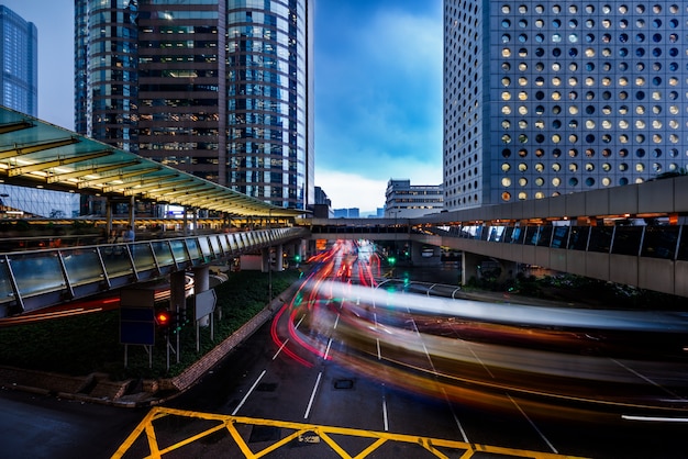 Foto gratuita vista di traffico di hong kong