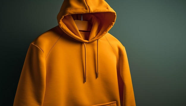 Foto gratuita giacca con cappuccio in arancione per il clima autunnale generato da ai