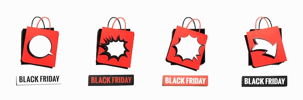 hopping bags and Black Friday signs