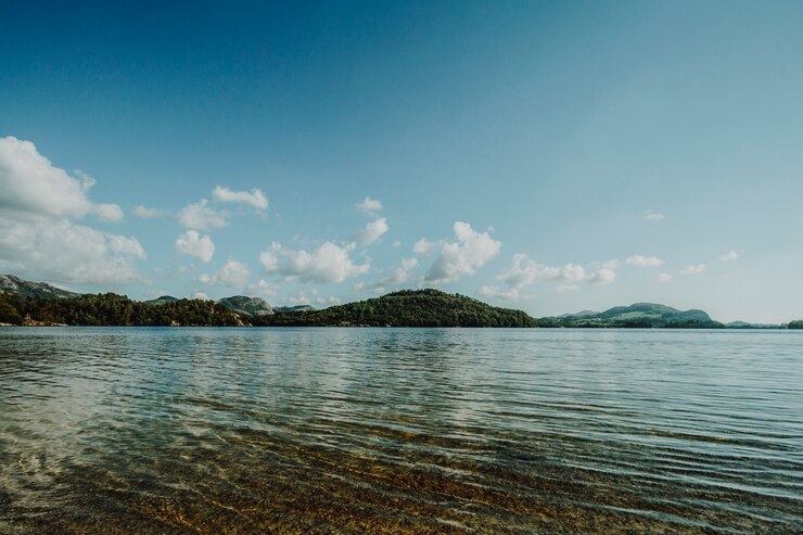 無料Photo 湖の地平線