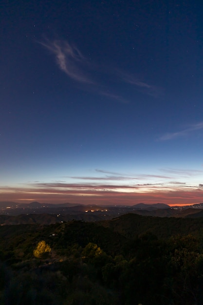 Horizon line between sky and people