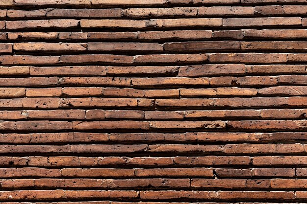 Horizontal brown brick wall background