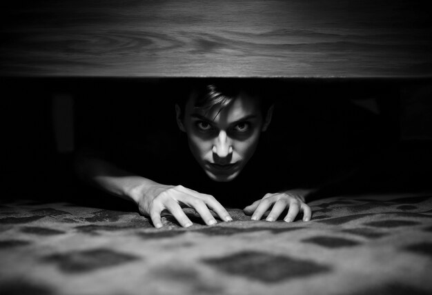 horror scene in domestic space
