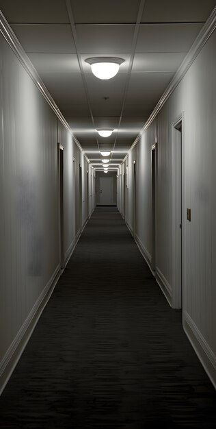 Horror scene with eerie hall