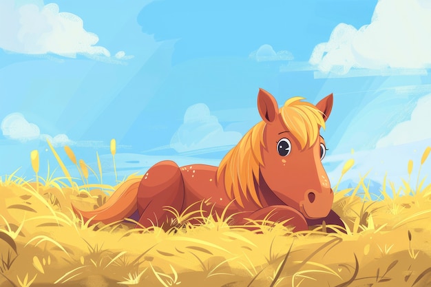 Horse cartoon illustration