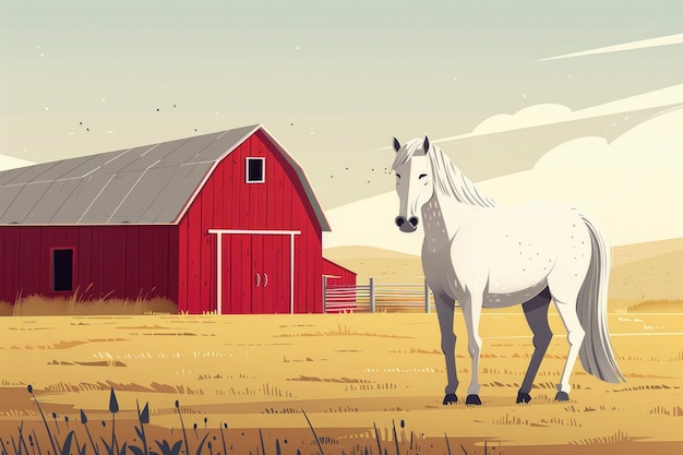 Free photo horse cartoon illustration