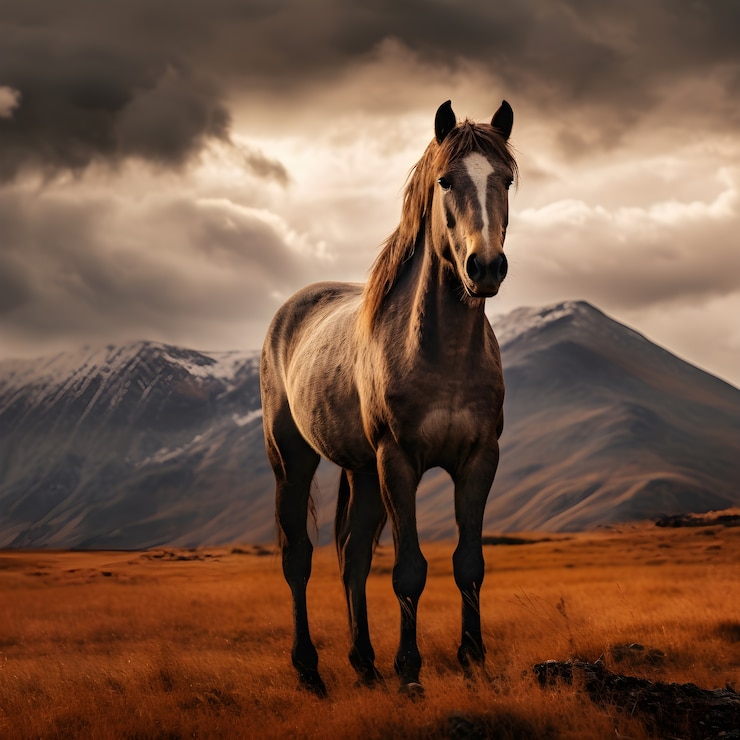 Free Photo horse in nature generate image