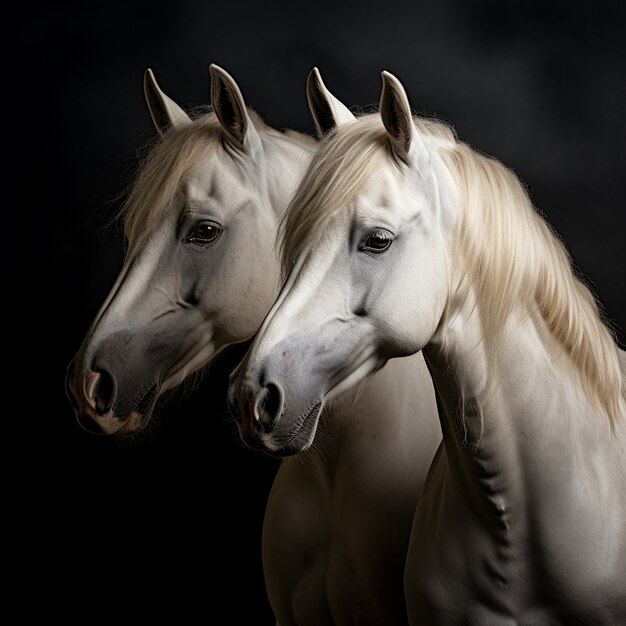 Foto gratuita il cavallo nella natura genera immagine