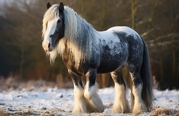 Foto gratuita il cavallo nella natura genera immagine