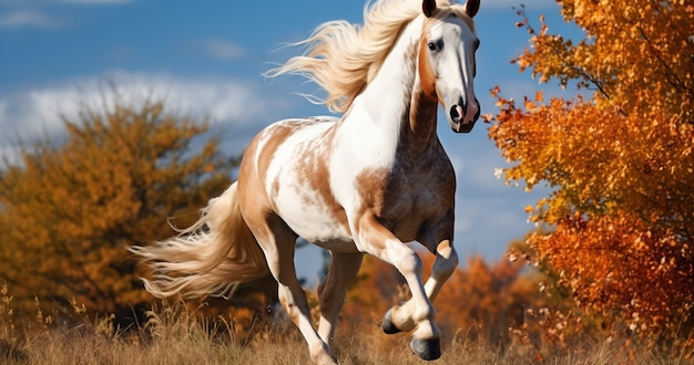 Foto gratuita il cavallo nella natura genera immagine