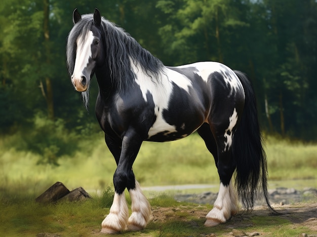 Free photo horse in nature generate image