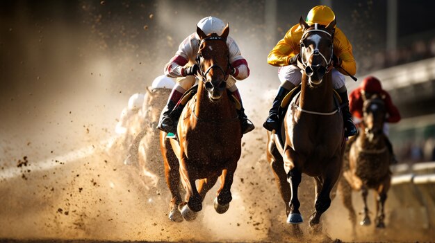 馬と泥で馬に乗るスポーツ