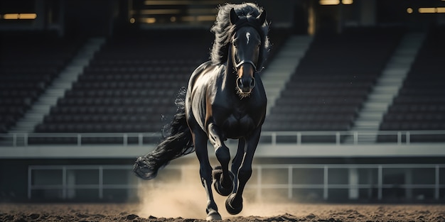 Free photo horse running in field