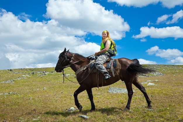 Free photo horseback riding