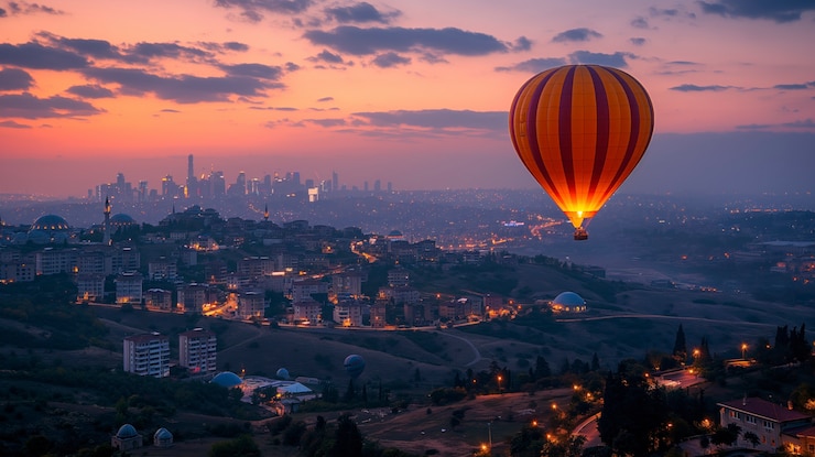 Free Photo hot air balloon adventure