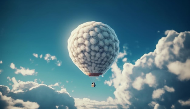 Бесплатное фото Соревнование на воздушном шаре формирует ландшафт, созданный искусственным интеллектом