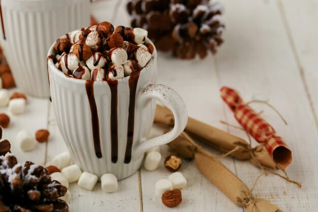 Hot cacao with marshmallow