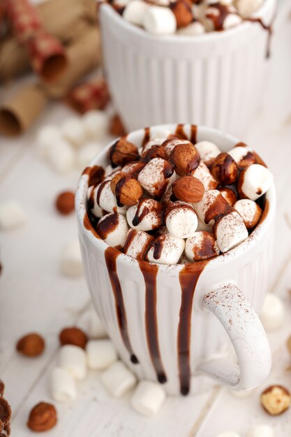 Hot cacao with marshmallow