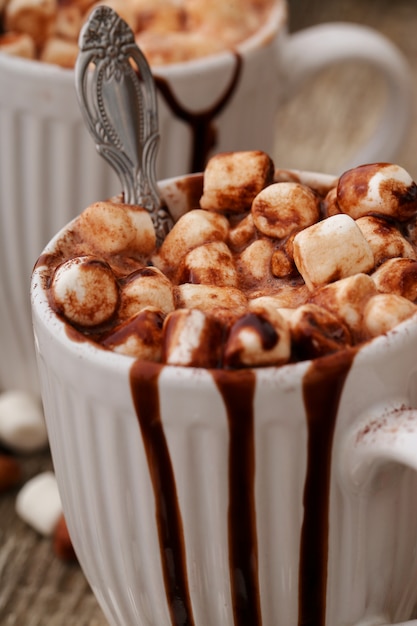 Hot cacao with marshmallow