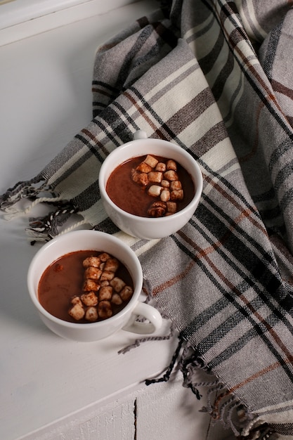 Hot cacao with marshmallow