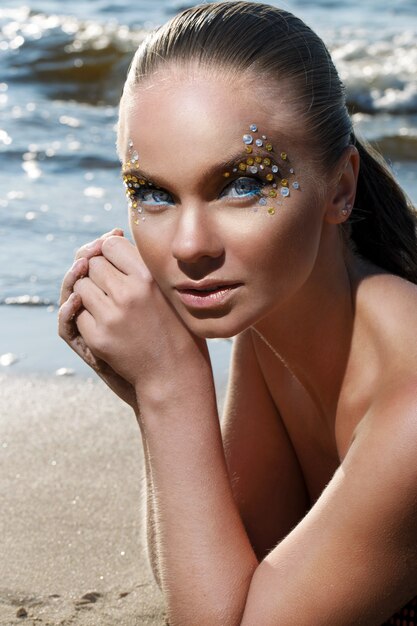 Hot girl on the beach