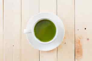 Free photo hot matcha