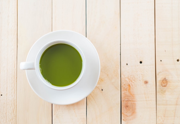 Free photo hot matcha