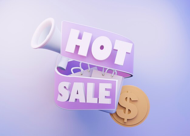 Hot sale for retail  with coin and megaphone