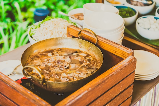 ホット野菜の食事グルメヴィンテージ