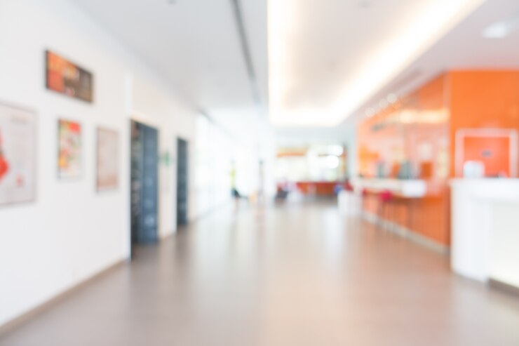 Free Photo hotel front desk unfocused