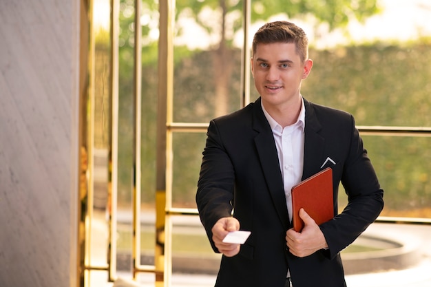 Hotel receptionist at work