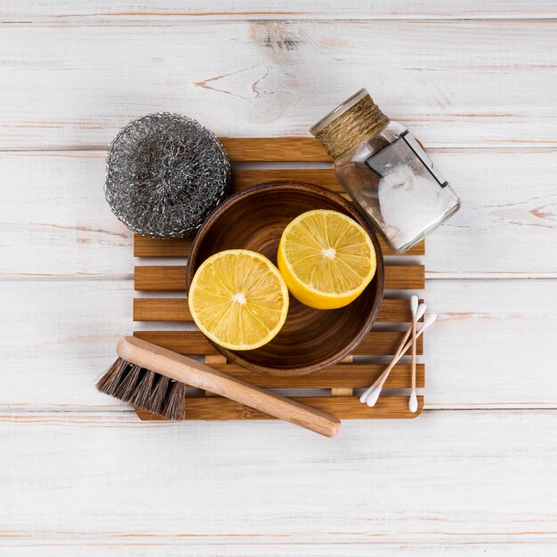 house eco cleaners halves and sponge