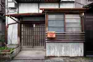 Free photo house entrance old japan building