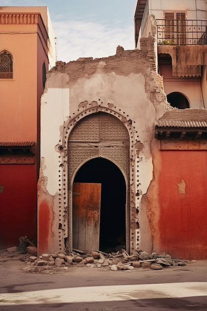 House in marrakesh city after earthquake