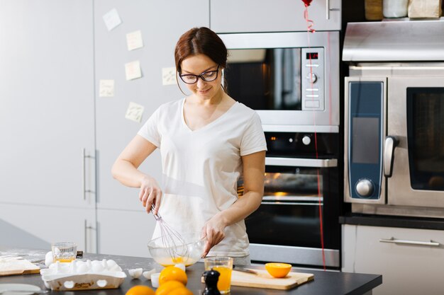 Housewife in the kitchen