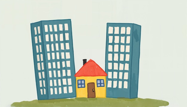 Free Photo housing crisis concept illustrated