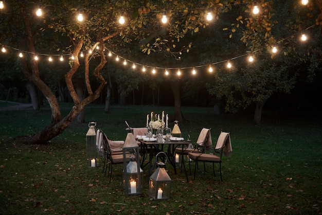 (Quelle:https://www.freepik.com/free-photo/how-is-rich-people-have-supper-prepared-desk-waiting-food-visitors-evening-time_9147162.htm#query=garden%20lights&position=1&from_view=search&track=ais&uuid=2b09676b-3e43-4cf2-a8dd-d0710238ae0f)