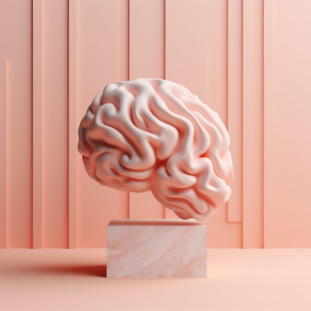 Human brain 3d rendering