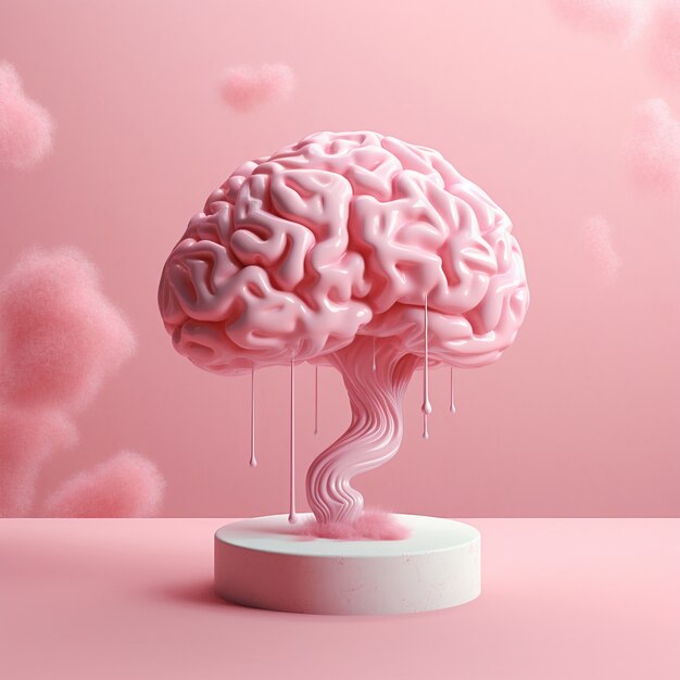 Human brain 3d rendering