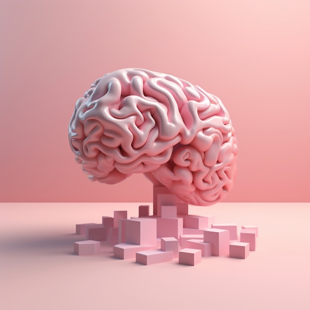 人間の脳の 3 d レンダリング
