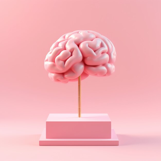 Human brain 3d rendering